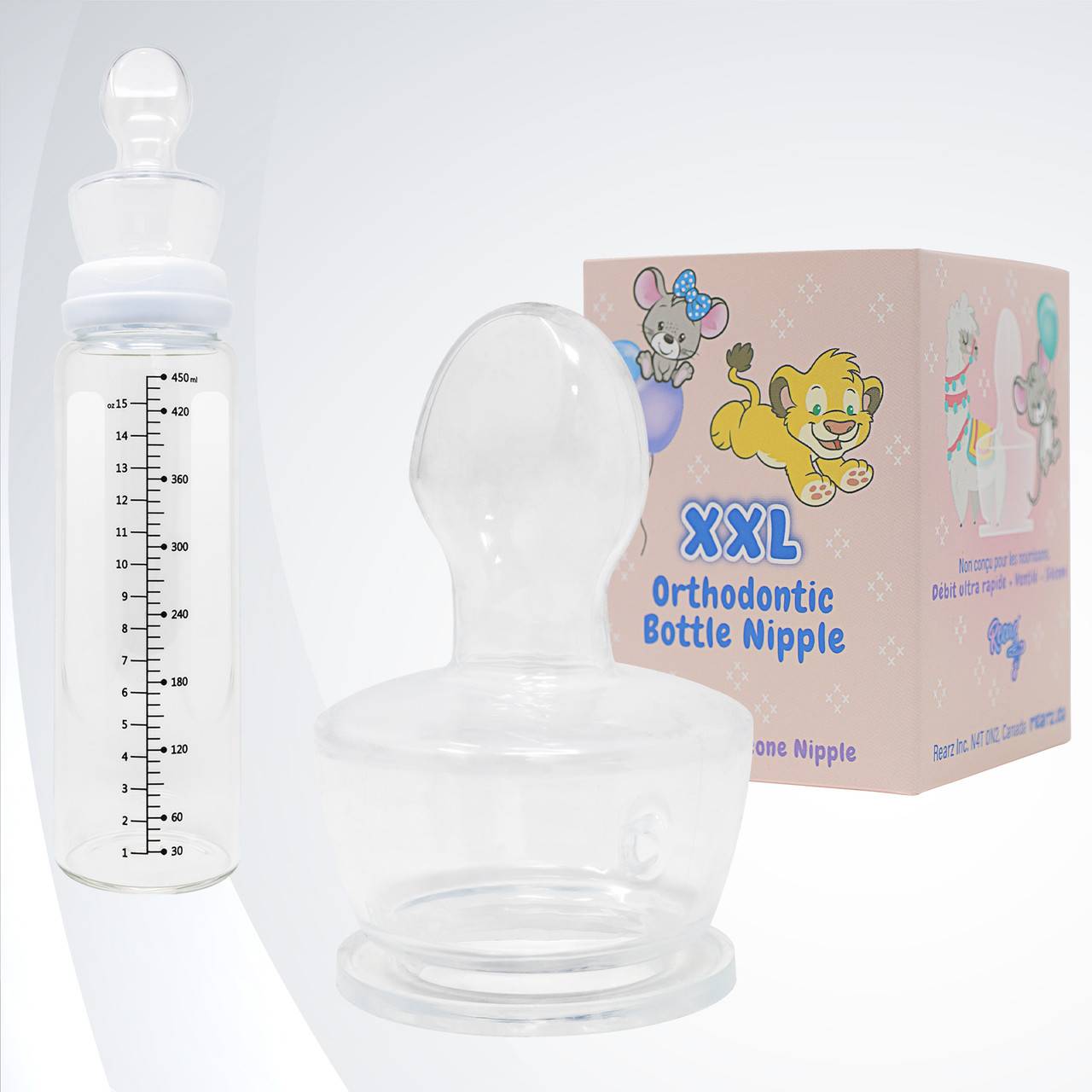 Rearz - 2 Pack Silicone Wide Mouth Adult Bottle Nipples image 0