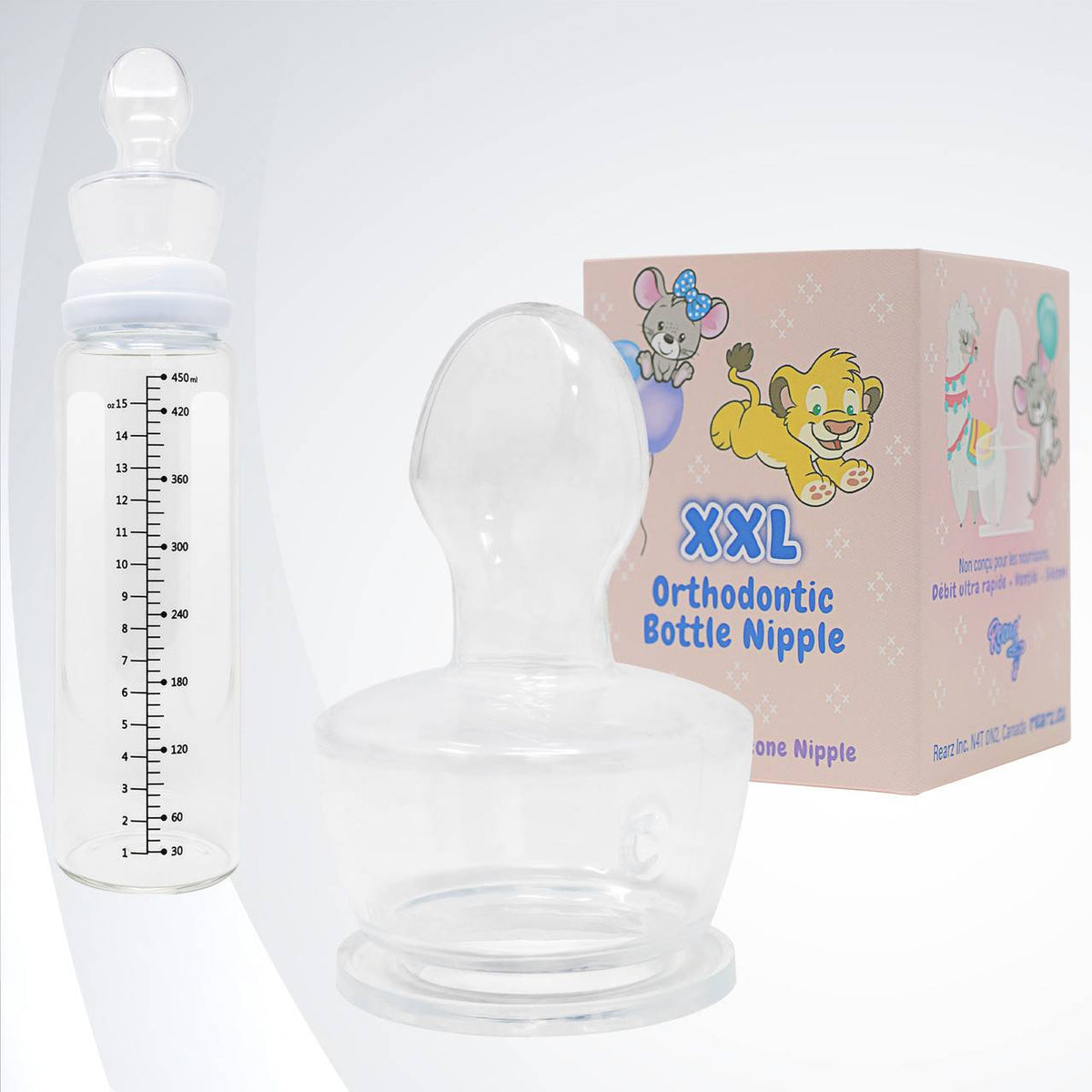 Rearz - 2 Pack Silicone Wide Mouth Adult Bottle Nipples image 0