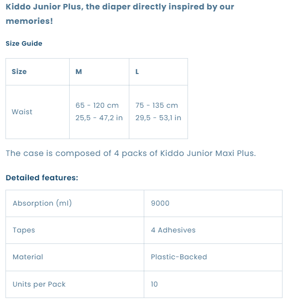 Kiddo - Junior Maxi Plus Adult Diapers image 9