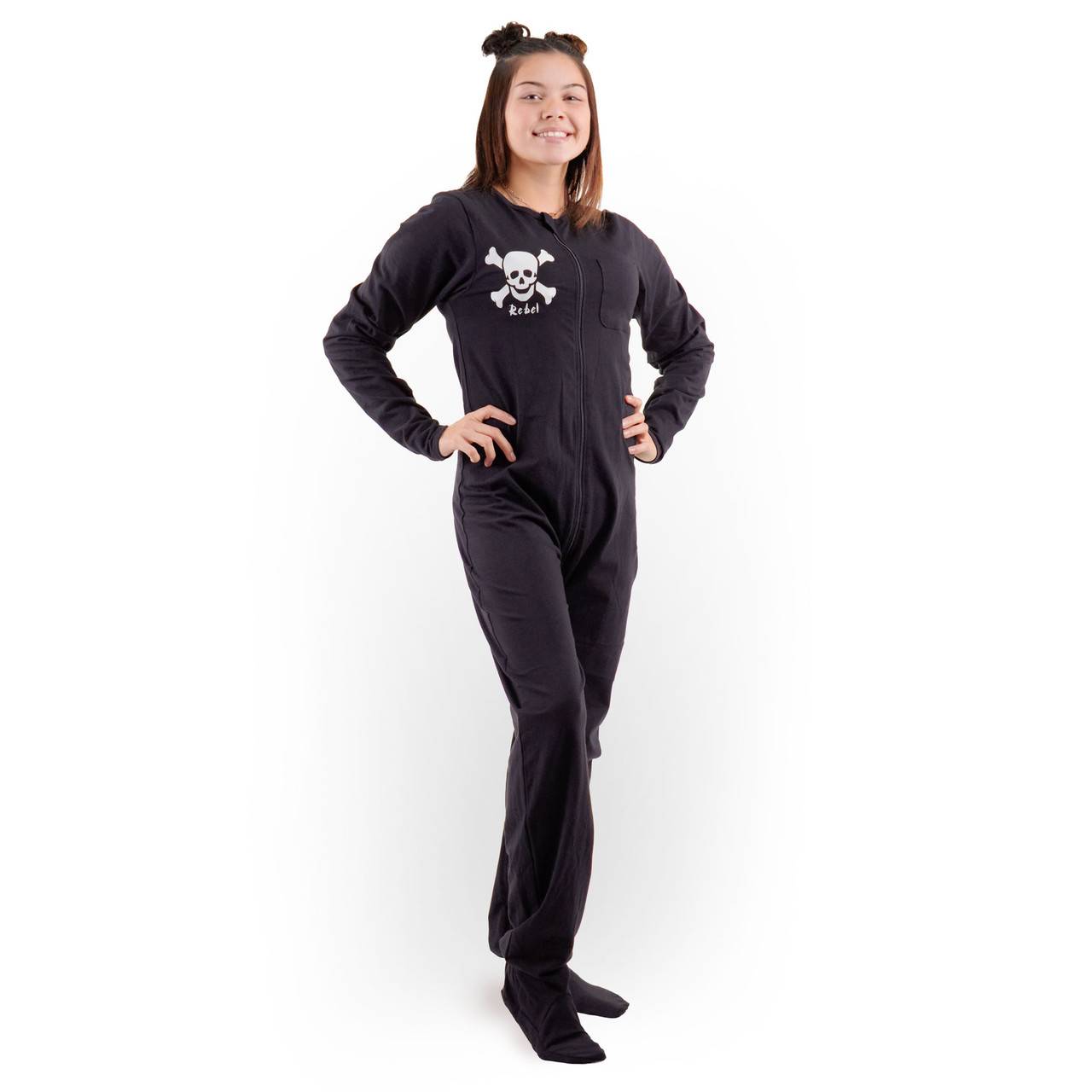Rearz - Black Rebel Adult Footed Jammies image 3