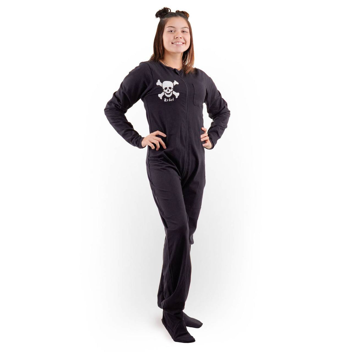 Rearz - Black Rebel Adult Footed Jammies image 3