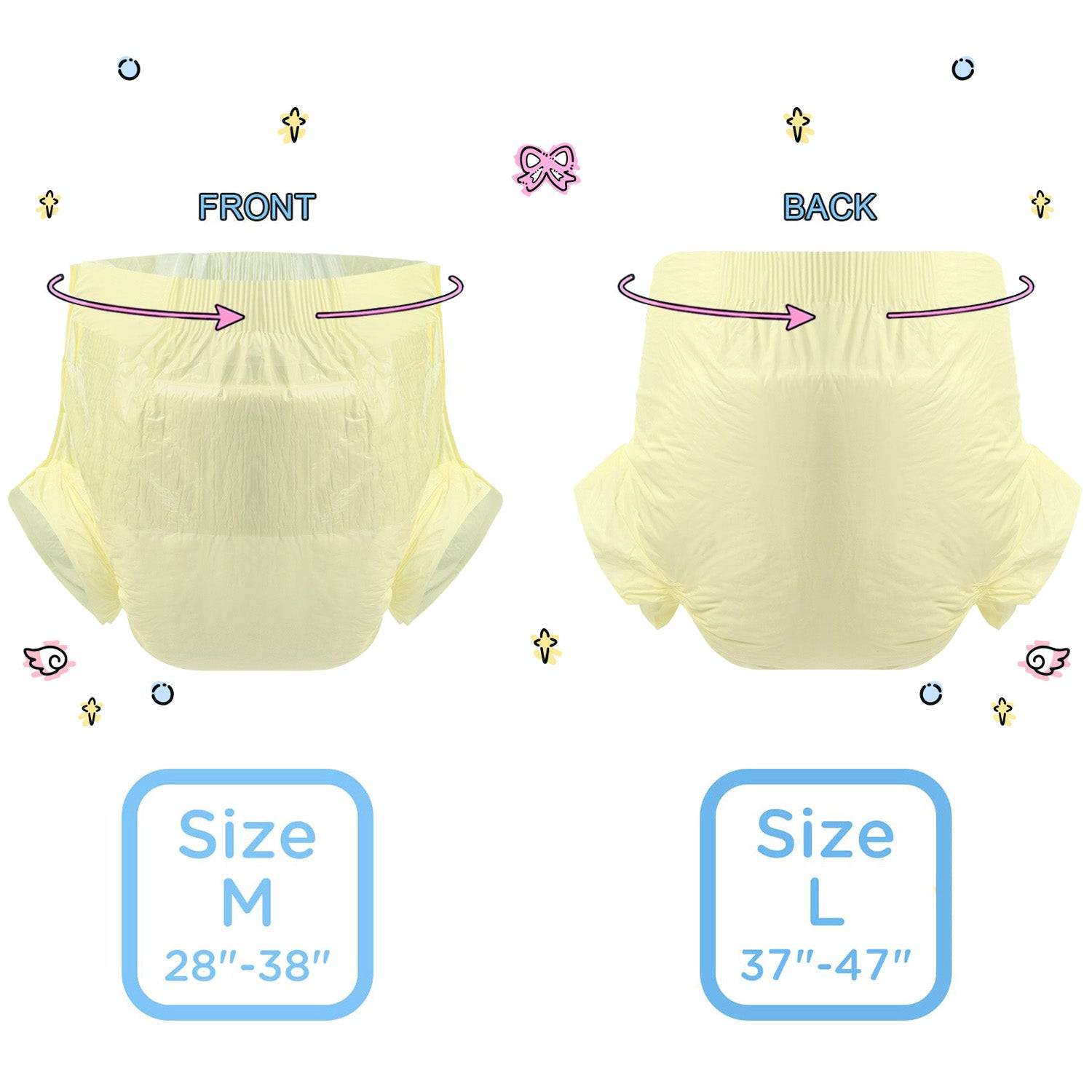 CutiePlusU - ABD Yellow Adult Diapers image 6