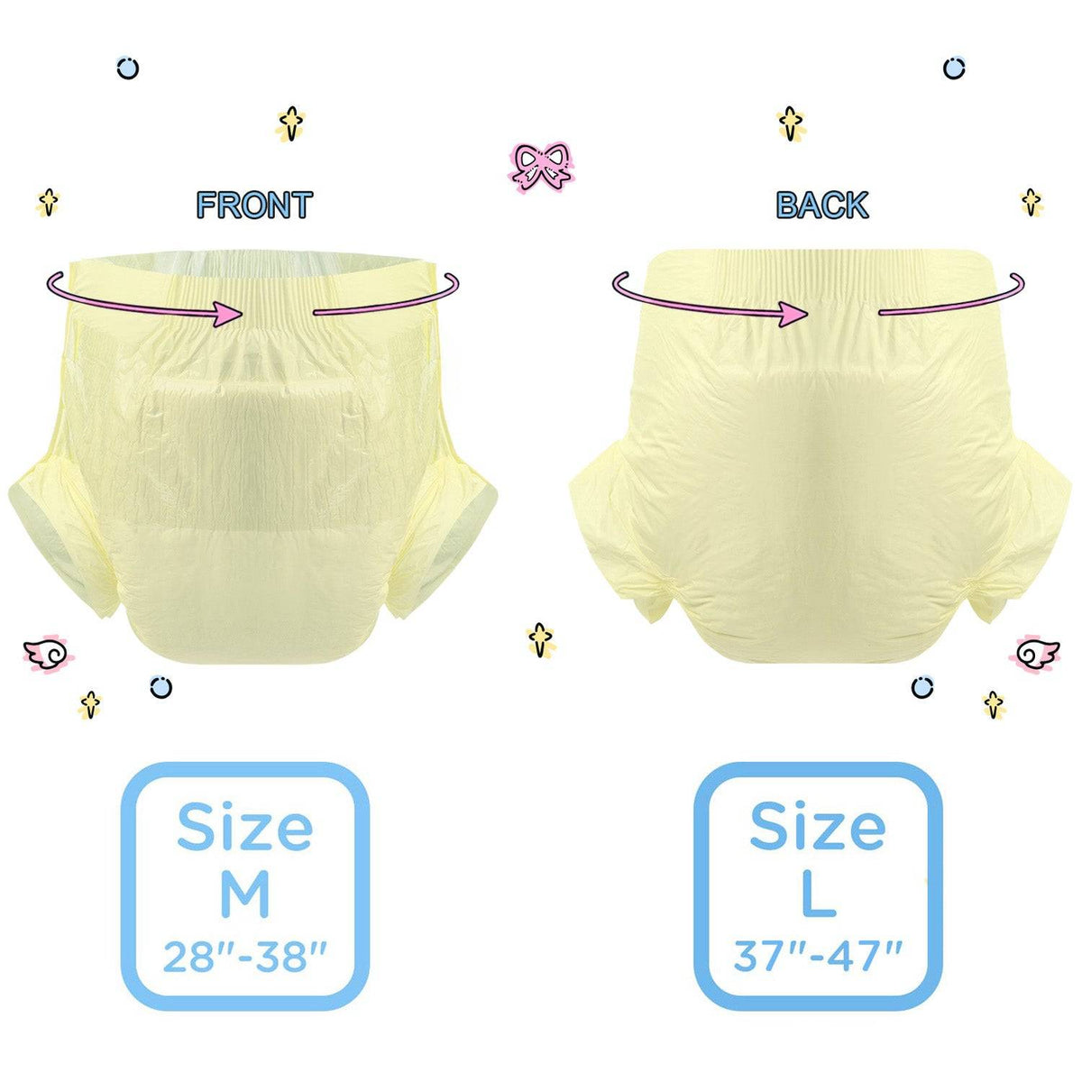 CutiePlusU - ABD Yellow Adult Diapers image 6