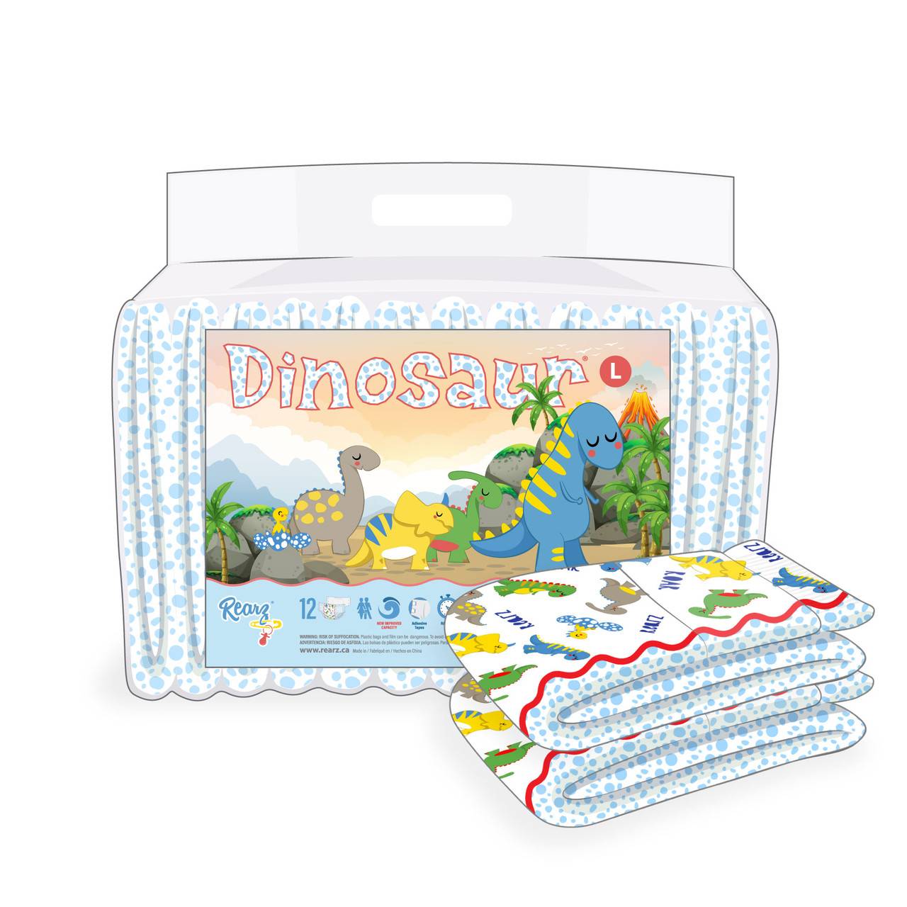 Rearz - Dinosaur Adult Diapers image 0