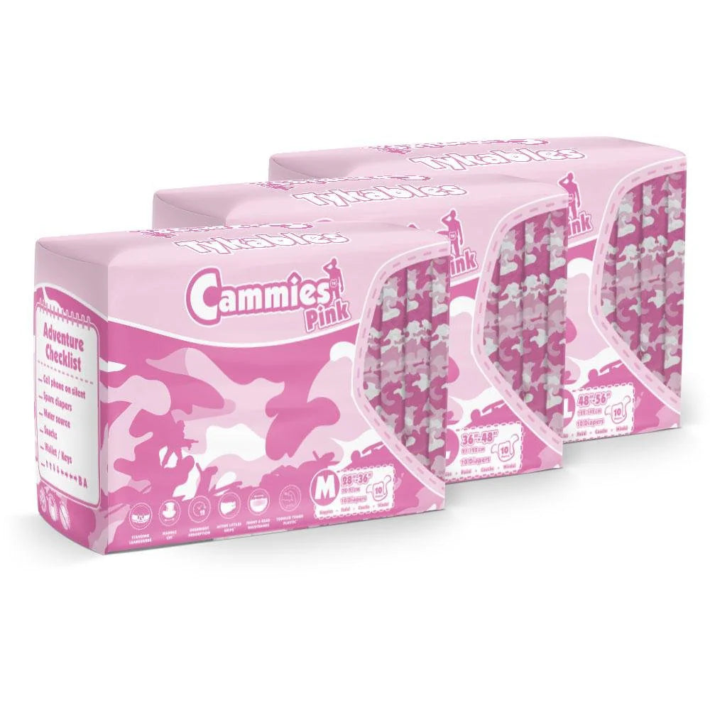Tykables - Cammies Pink Adult Diapers image 0