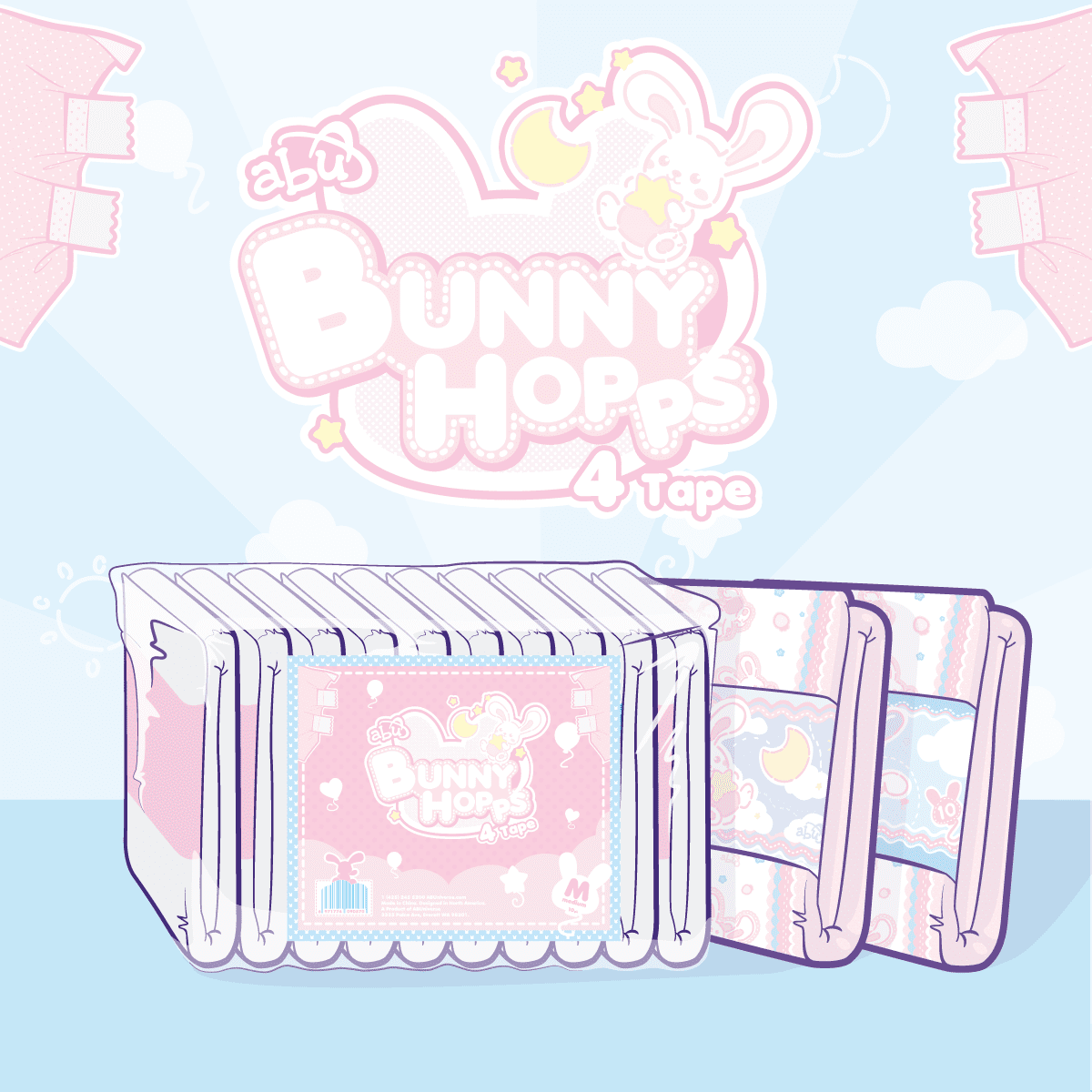 ABU - Bunny Hopps 4-Tape Adult Diapers image 0