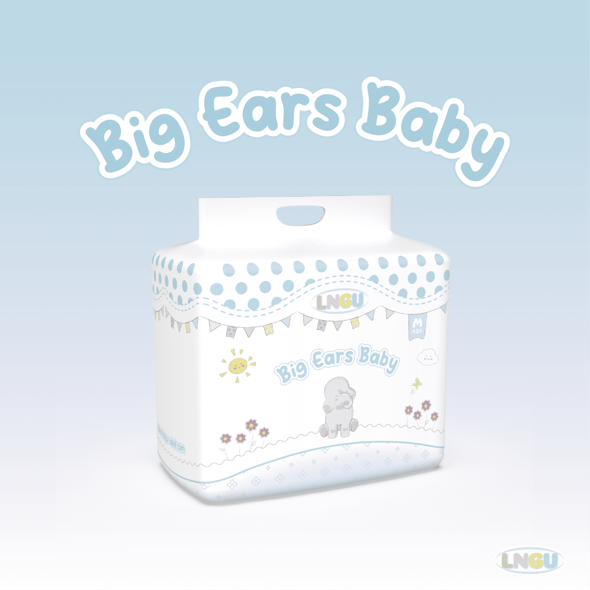 LNGU - Big Ears Baby Adult Diapers image 0