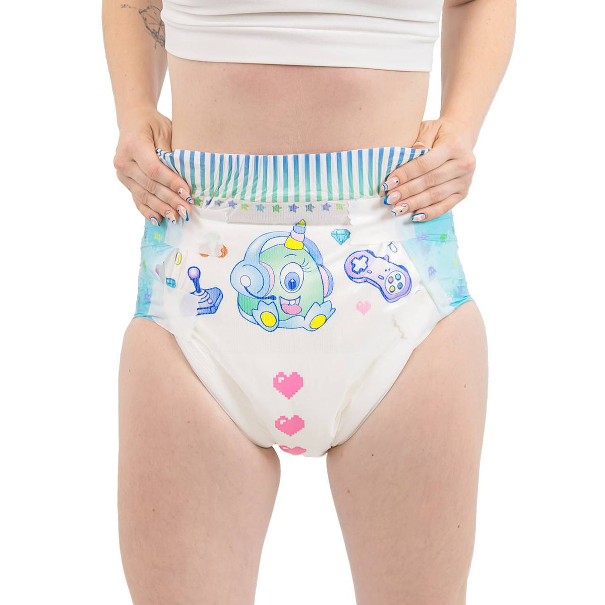 Rearz - Lil' Gamer Monsters Adult Diapers image 4