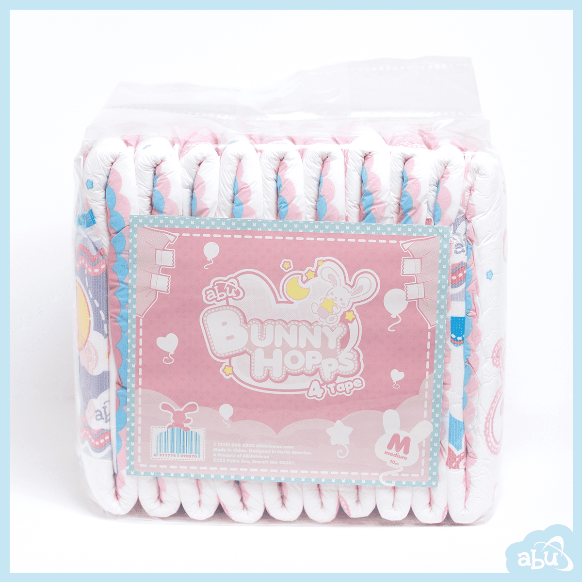 ABU - Bunny Hopps 4-Tape Adult Diapers image 1
