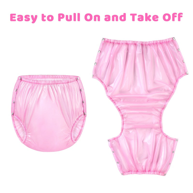 LFB - Dolly Pink Adult Plastic Pull-On Diaper Pants Cover