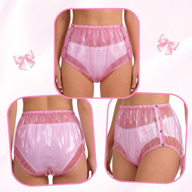 LFB - Dolly Pink Adult Plastic Pull-On Diaper Pants Cover