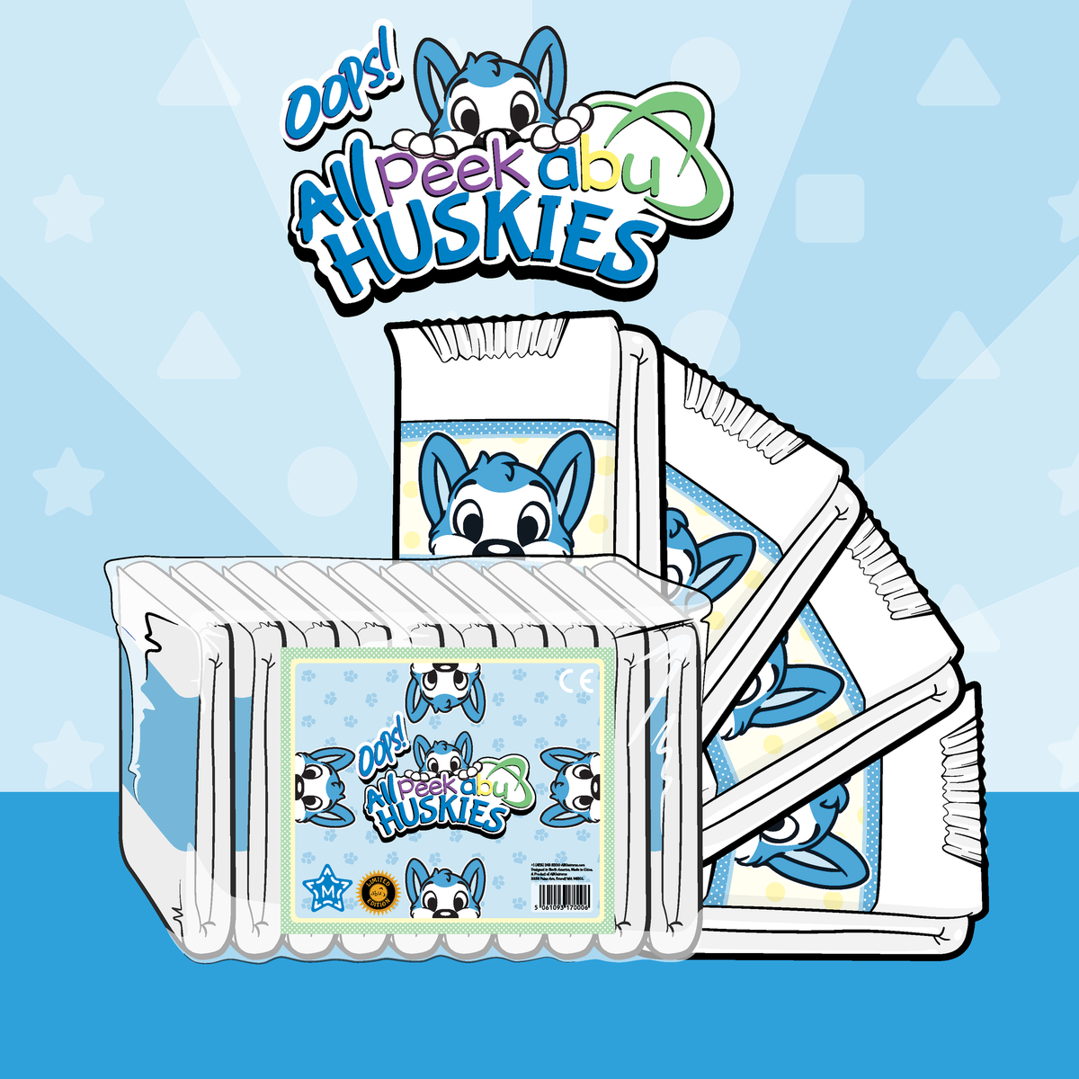 ABU - Oops All Huskies Adult Diapers