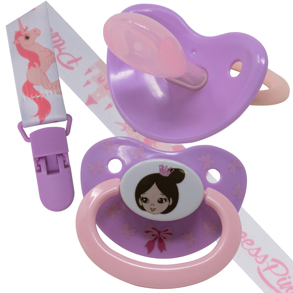 Rearz - Princess Pink 2 Pacifiers and Clip Pack