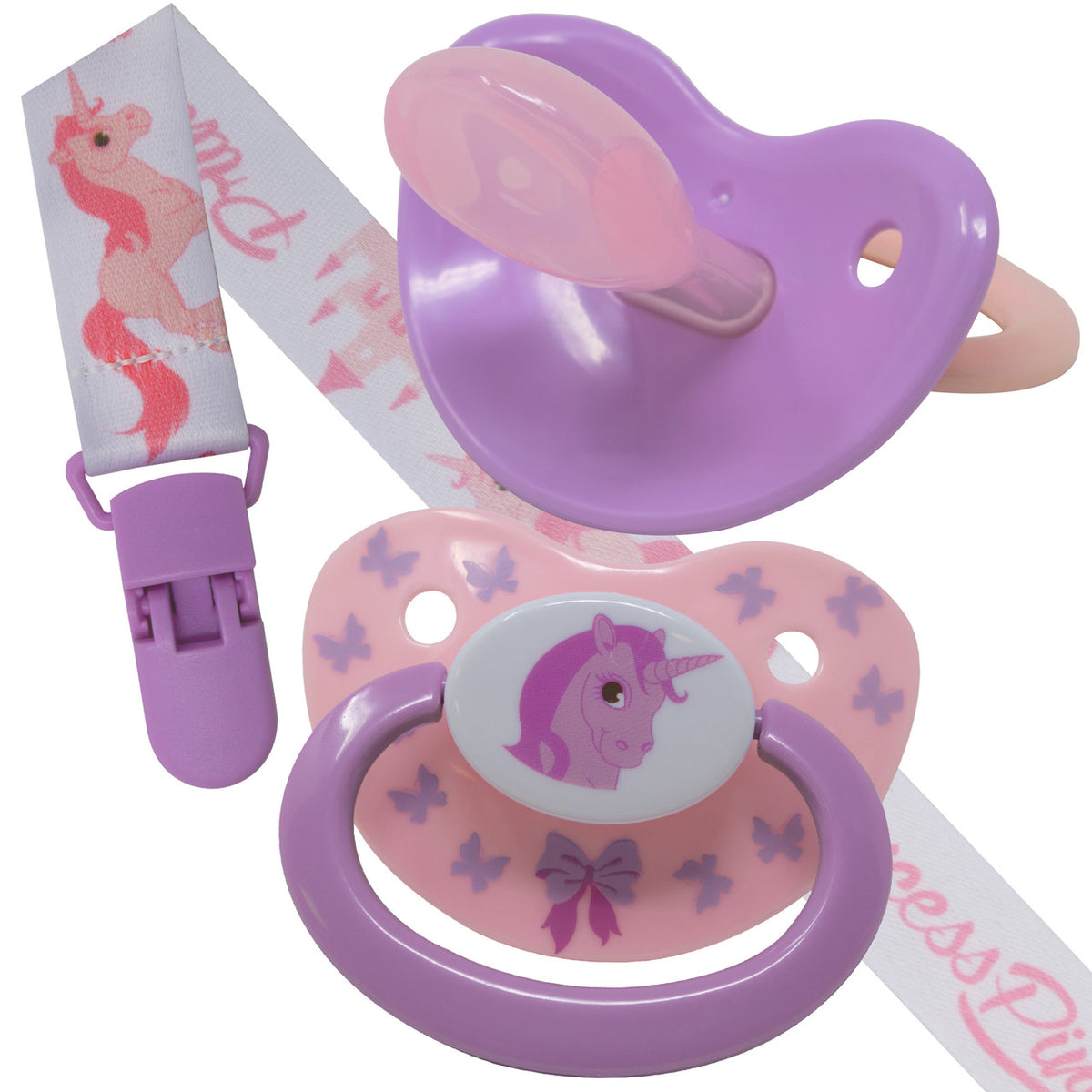 Rearz - Princess Pink 2 Pacifiers and Clip Pack