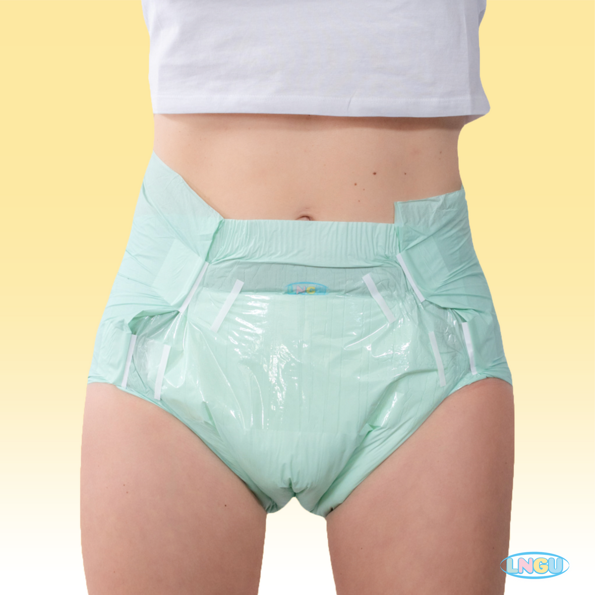LNGU - Rainbow Pastel Colors Adult Diapers