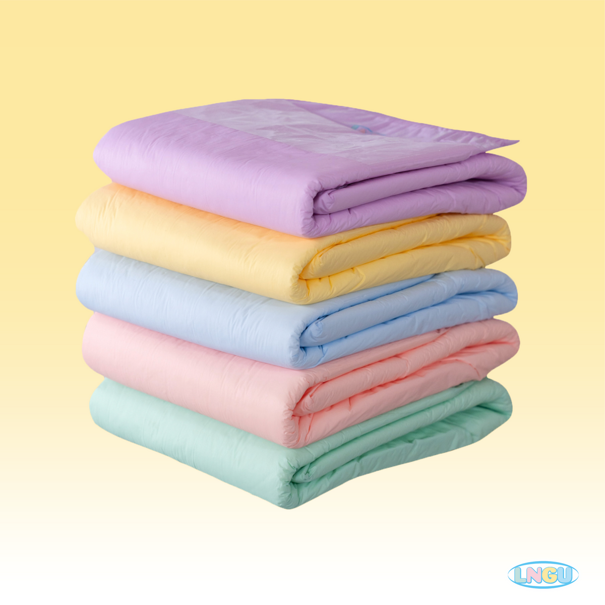 LNGU - Rainbow Pastel Colors Adult Diapers