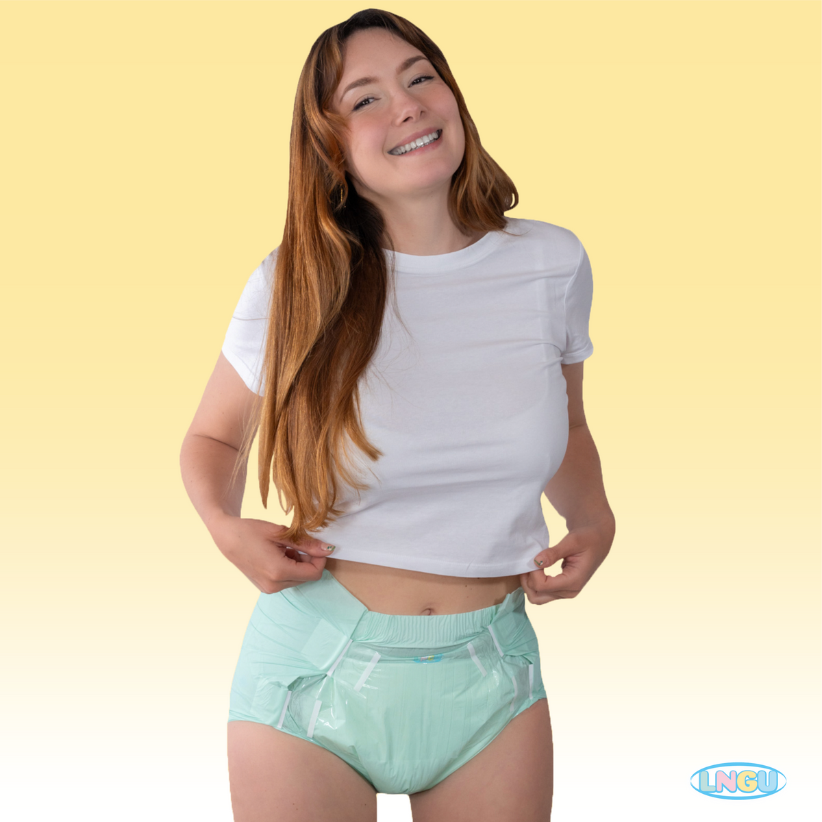 LNGU - Rainbow Pastel Colors Adult Diapers