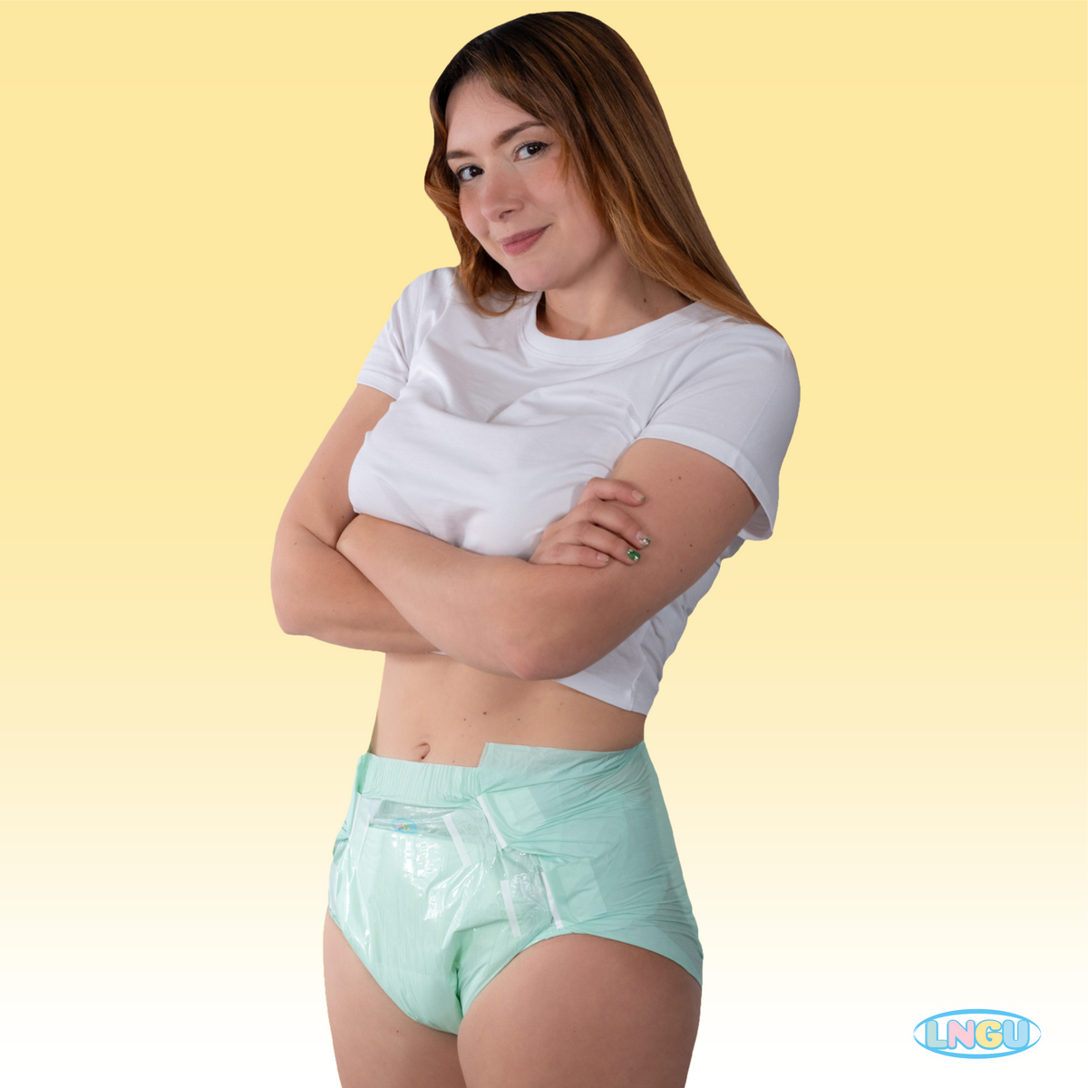LNGU - Rainbow Pastel Colors Adult Diapers