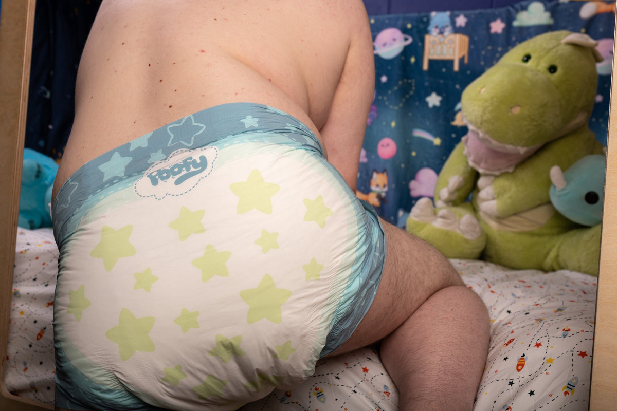 Poofy Pins - Starry Nights Adult Diapers