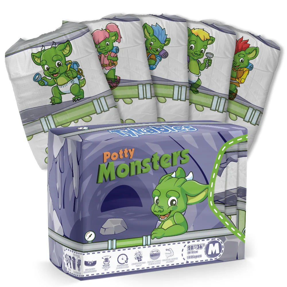 Tykables - Potty Monsters Adult Diapers image 0