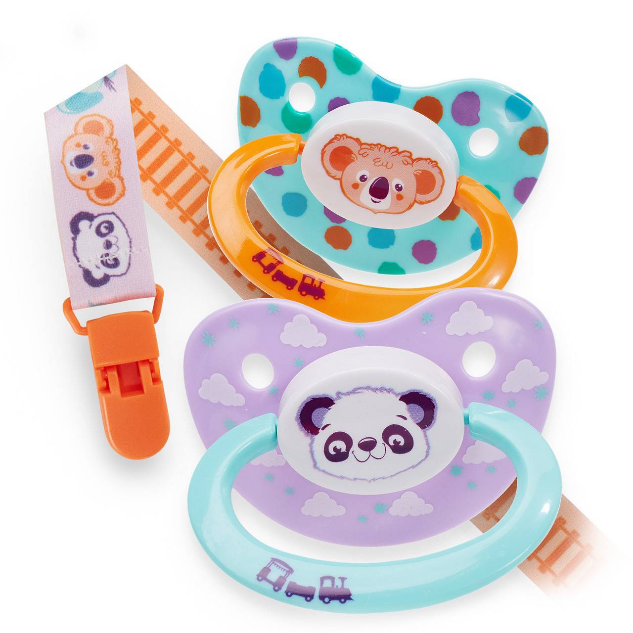 Rearz - Critter Caboose 2 Pacifiers and Clip Pack image 0