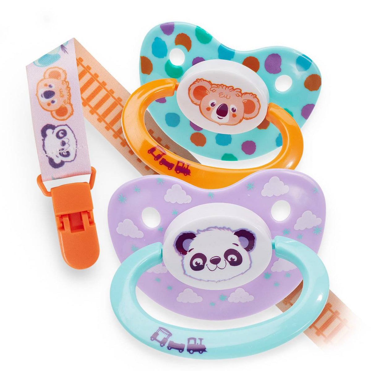 Rearz - Critter Caboose 2 Pacifiers and Clip Pack image 0