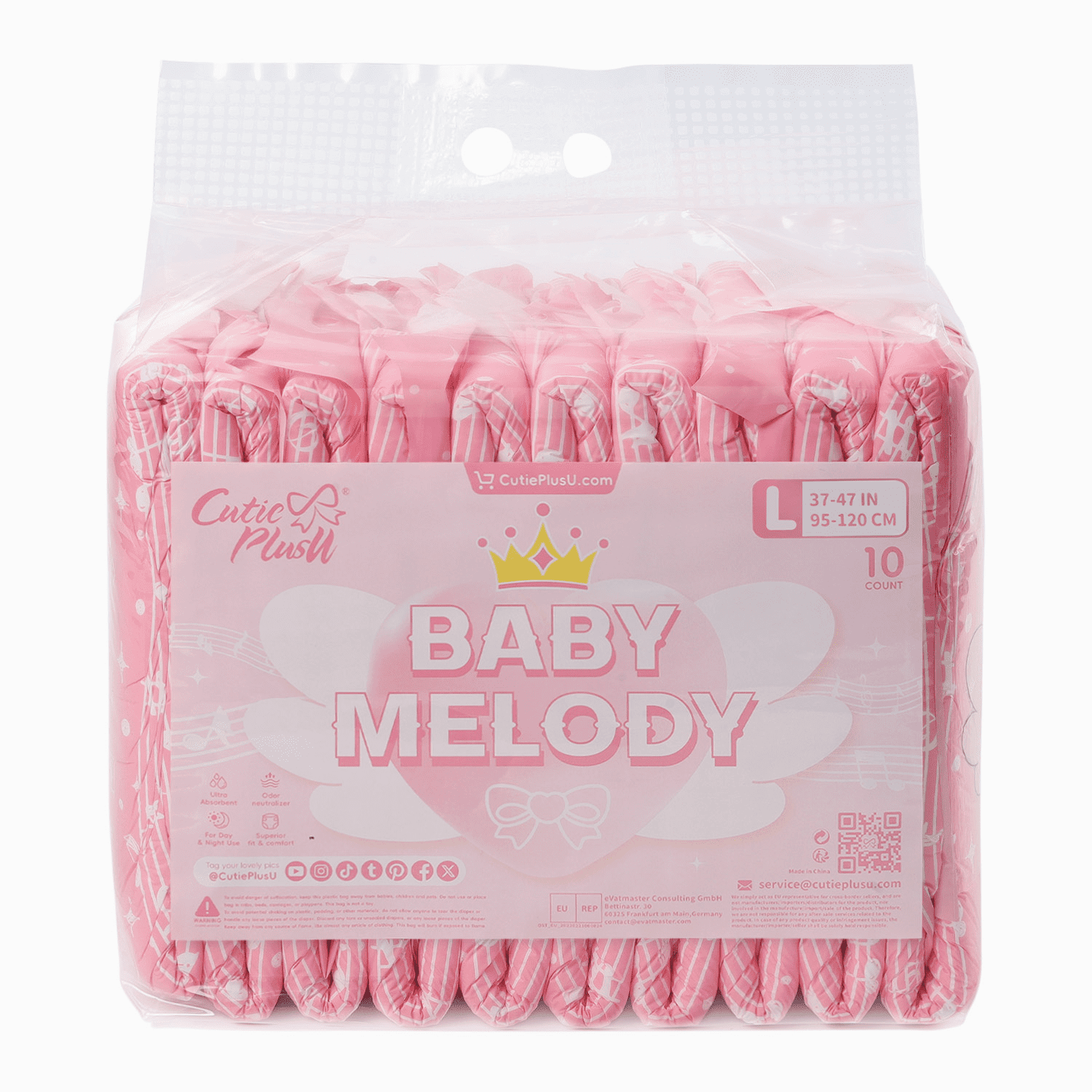 CutiePlusU - Baby Melody Adult Diapers image 0