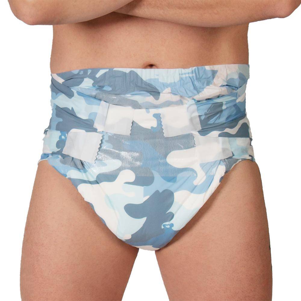 Tykables - Cammies Blue Adult Diapers image 3