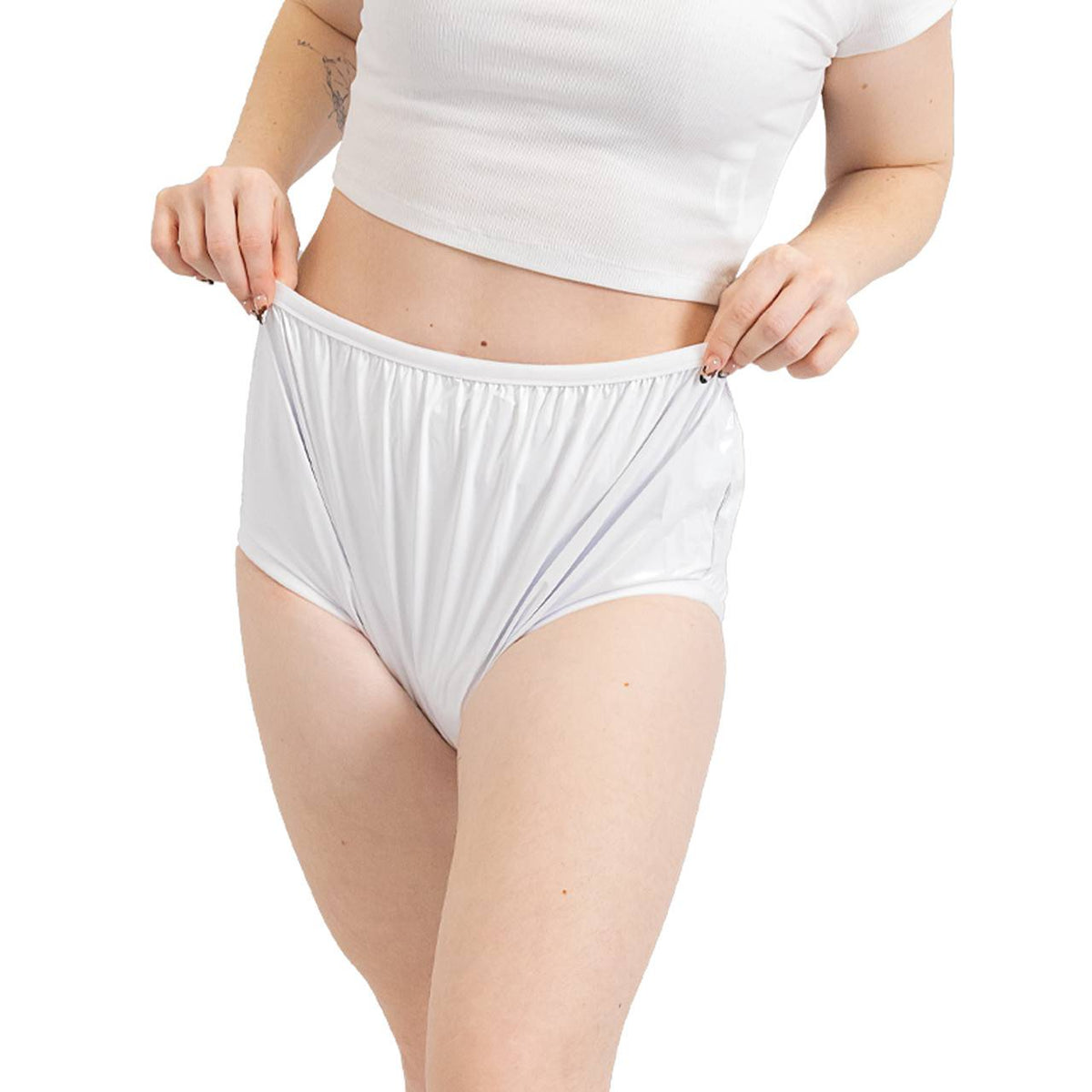 InControl - Glossy White Ideal Fit Plastic Pants image 0