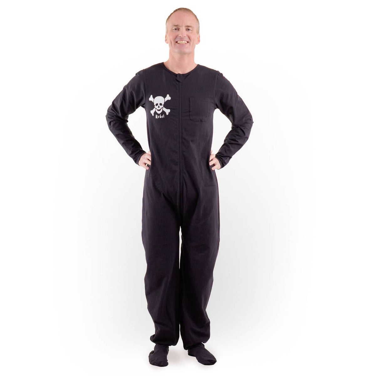 Rearz - Black Rebel Adult Footed Jammies image 4