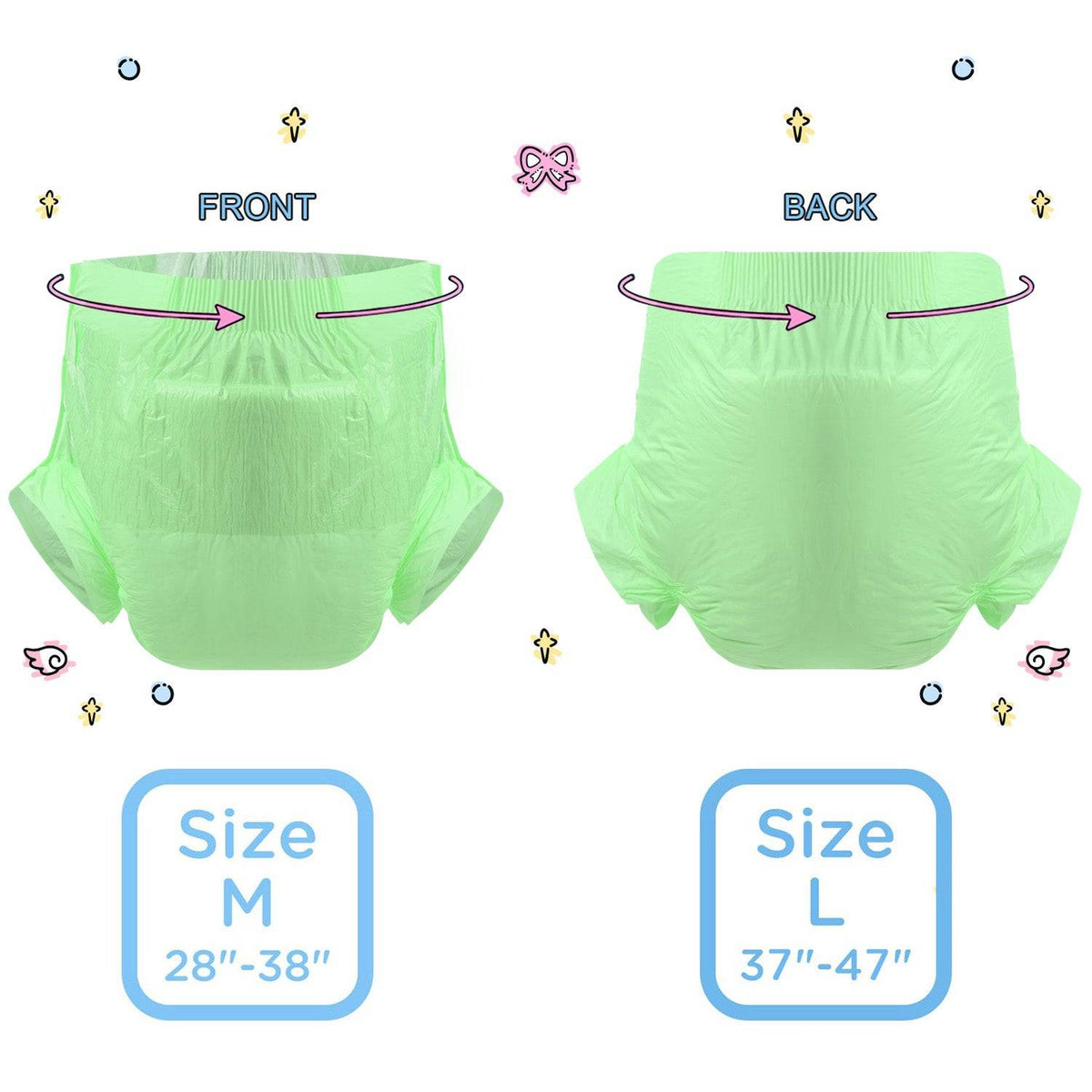 CutiePlusU - ABD Green Adult Diapers image 7