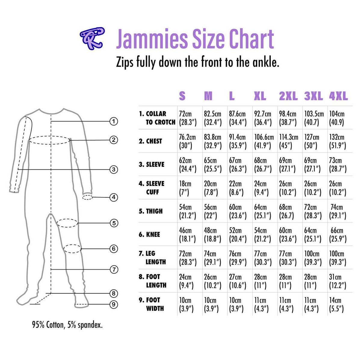 Rearz - Critter Caboose Zippered Adult Footed Jammies image 3