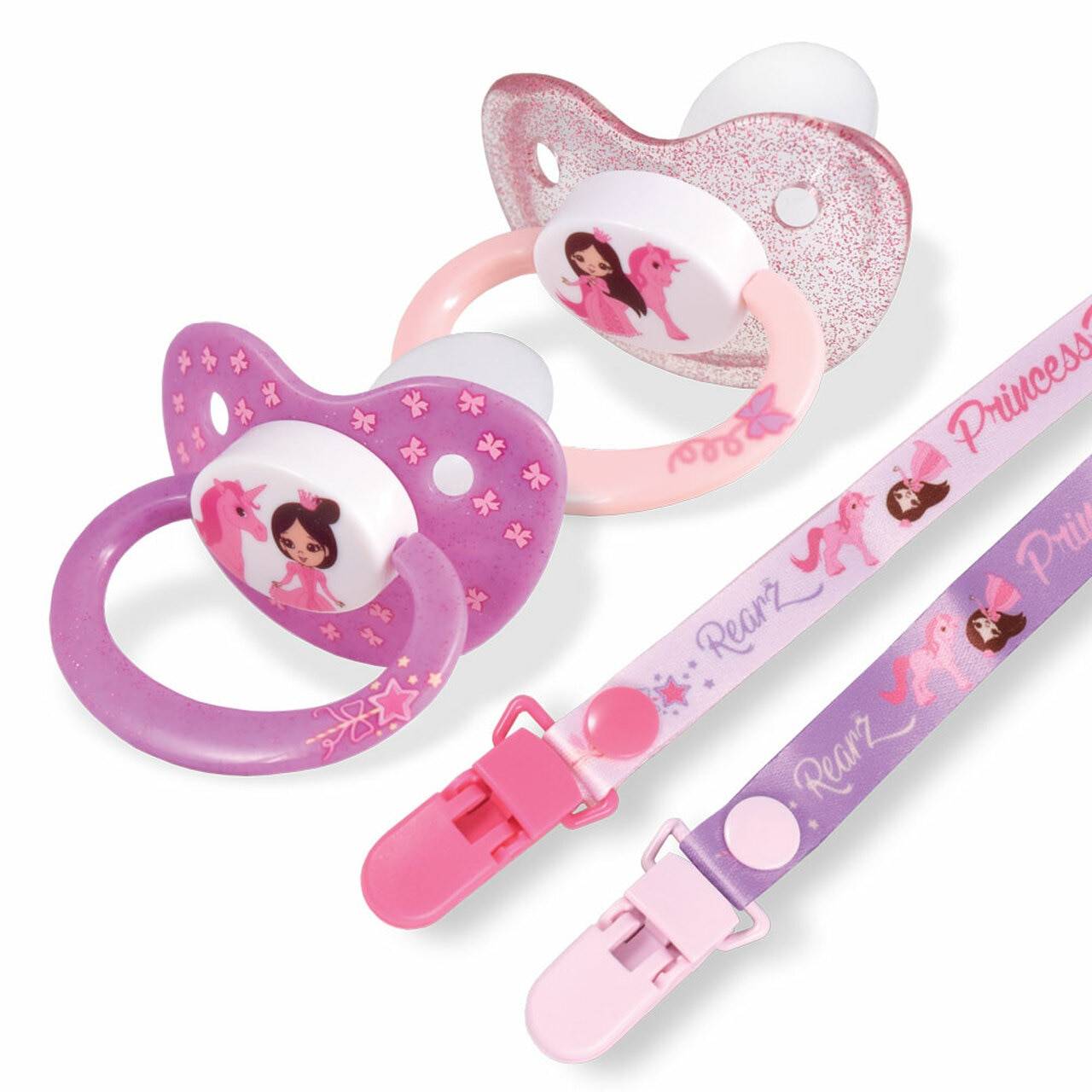 Rearz - Princess Pink 2 Pacifiers and Clip Pack image 0