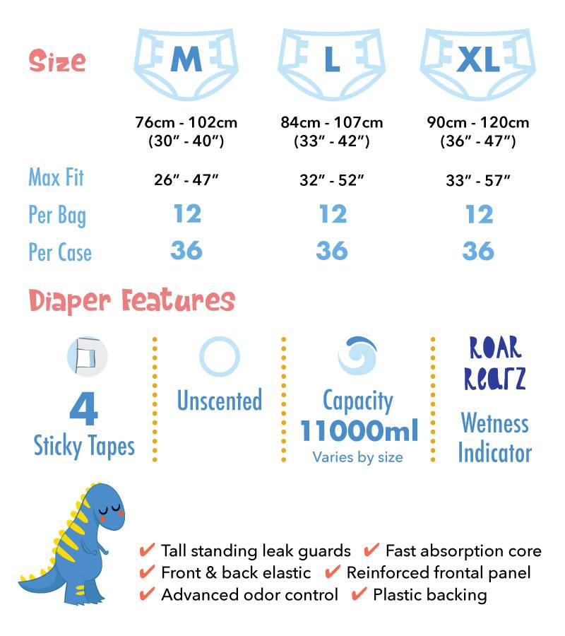 Rearz - Dinosaur Adult Diapers image 4