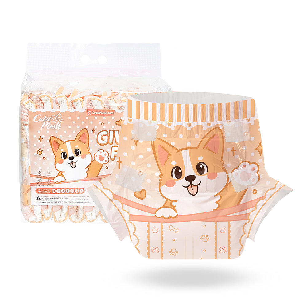 CutiePlusU - Give Me Five Corgi Adult Diapers